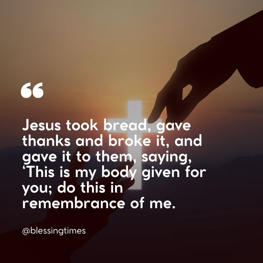 Maundy Thursday quote about Jesus’ love and humble service, displayed on a soft, spiritual background.