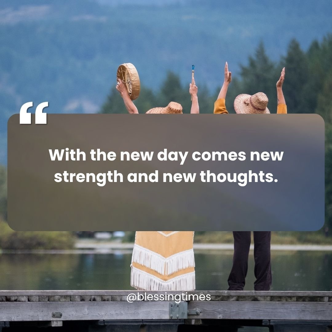 Uplifting Sunday quote about fresh strength and renewal.
