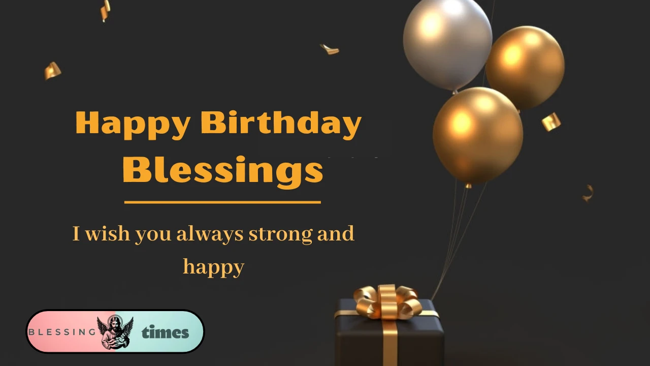 birthday setup with card blessing message