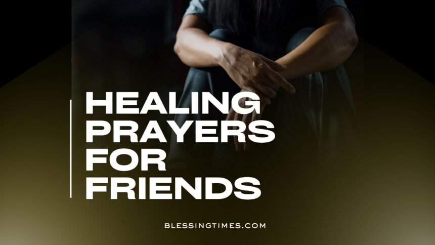 A person holding a friend’s hand in prayer, symbolizing comfort, healing, and spiritual support.