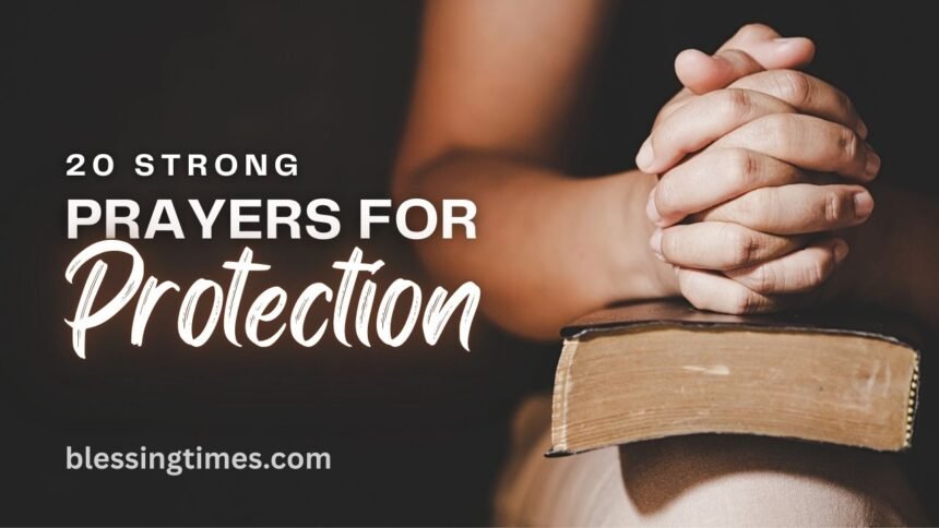 a peaceful background, symbolizing trust in God's protection and divine covering for Prayers for protection