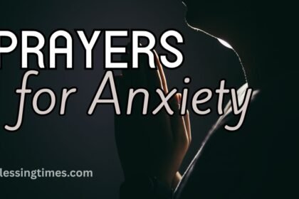 Symbolizing peace and comfort through prayer during anxiety.