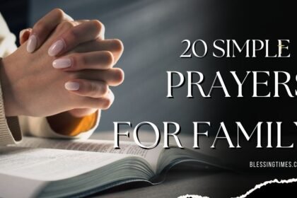 A family holding hands in prayer around a table, symbolizing unity, love, and faith in God.