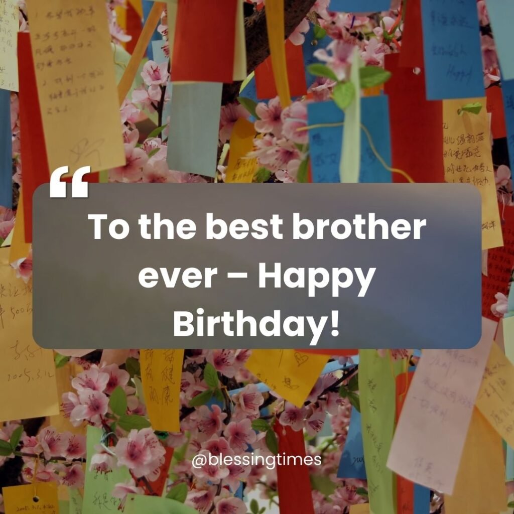 Classic and sincere Happy Birthday wish for the best Brother from @blessingtimes.