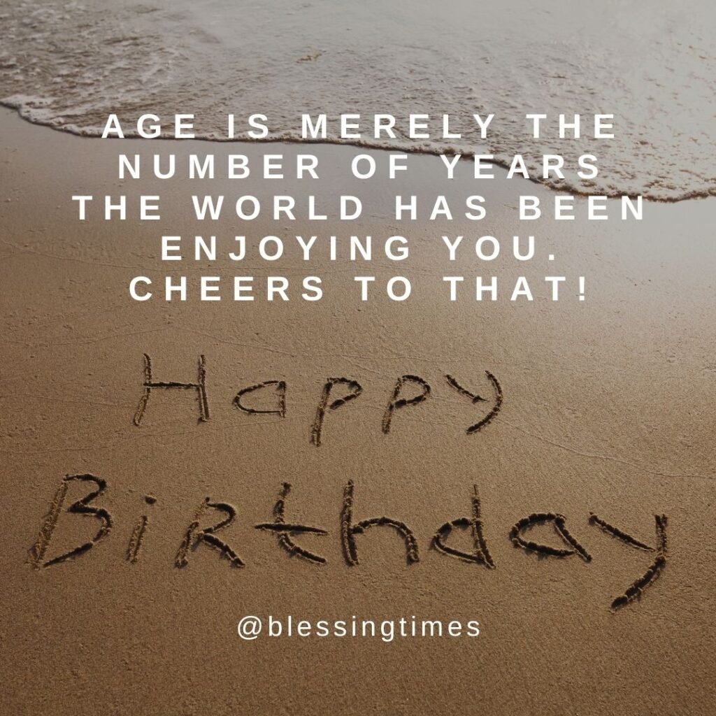 Happy Birthday quote: "Age is merely the number of years the world has been enjoying you."