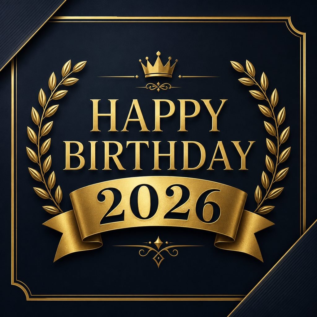 Blessing Times Original 2026 Happy Birthday Wishes for Man card