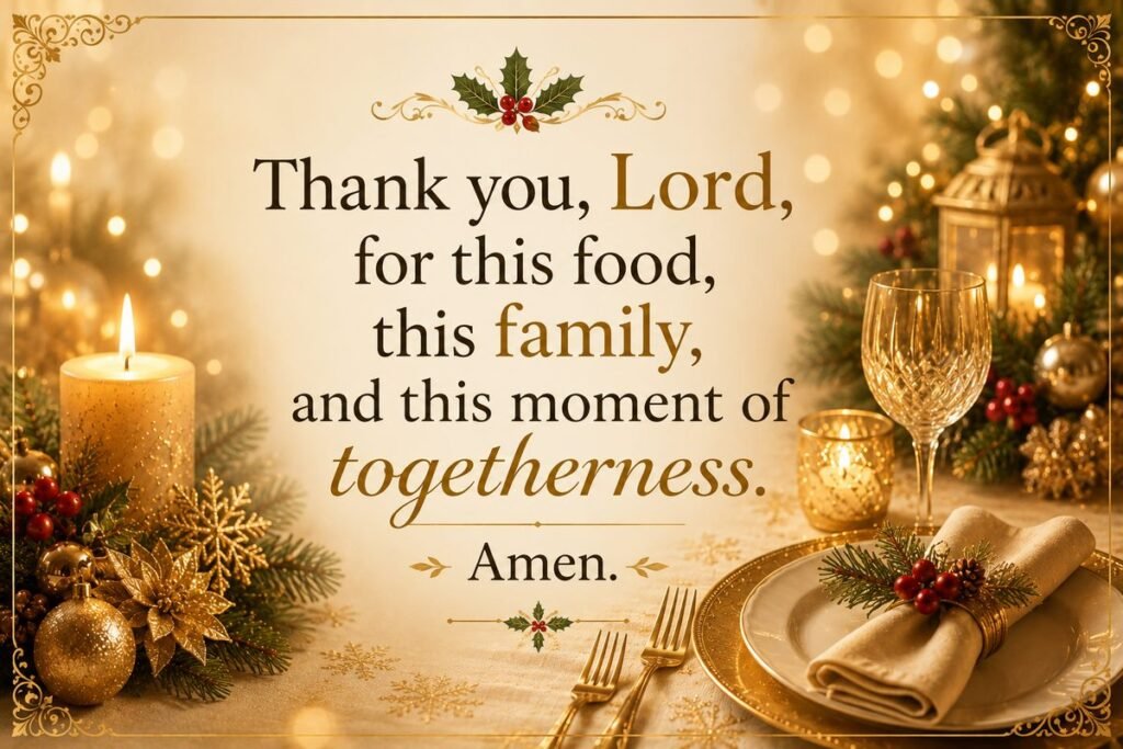 Christmas dinner blessing and prayer