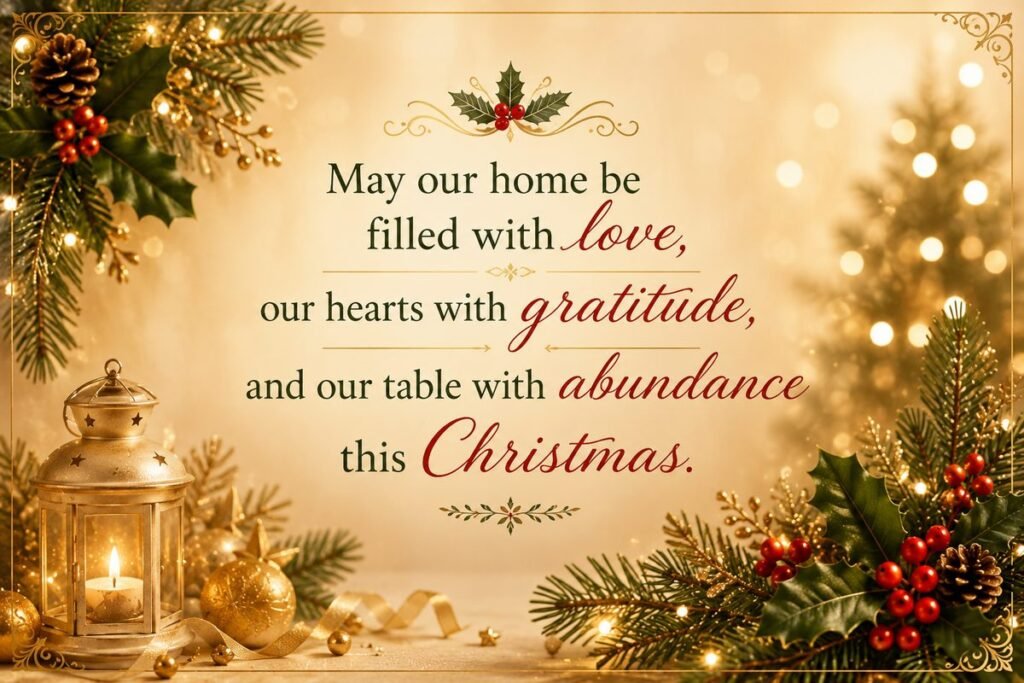 Christmas blessing for family gathered together