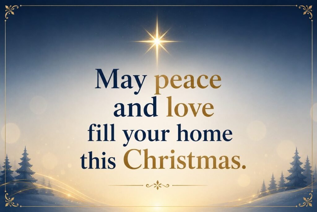 Short Christmas blessing for peace and love